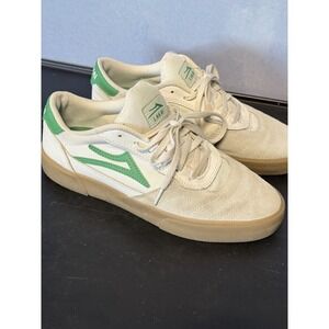 Lakai Cambridge Skate White Suede Gum Sole‎ Shoe Size 8